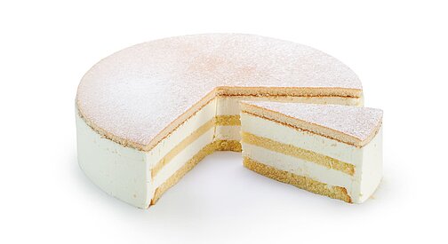 Cream Cheese Gateau, sliced